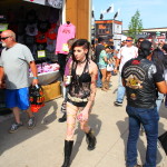 Lovely young lady on Sturgis Main Street