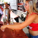 Tristen of Ole Smoky Moonshine at the 2015 Sturgis Motorcycle Rally