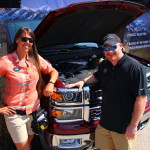 M'lissa and Jason showing off Chevy's in downtown Sturgis