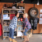 Ole Smokey Moonshine ladies in downtown Sturgis for the Motorcycle Rally