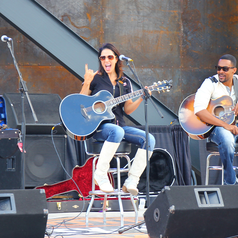Band at Harley Davidson Rally Point in downtown Sturgis, SD